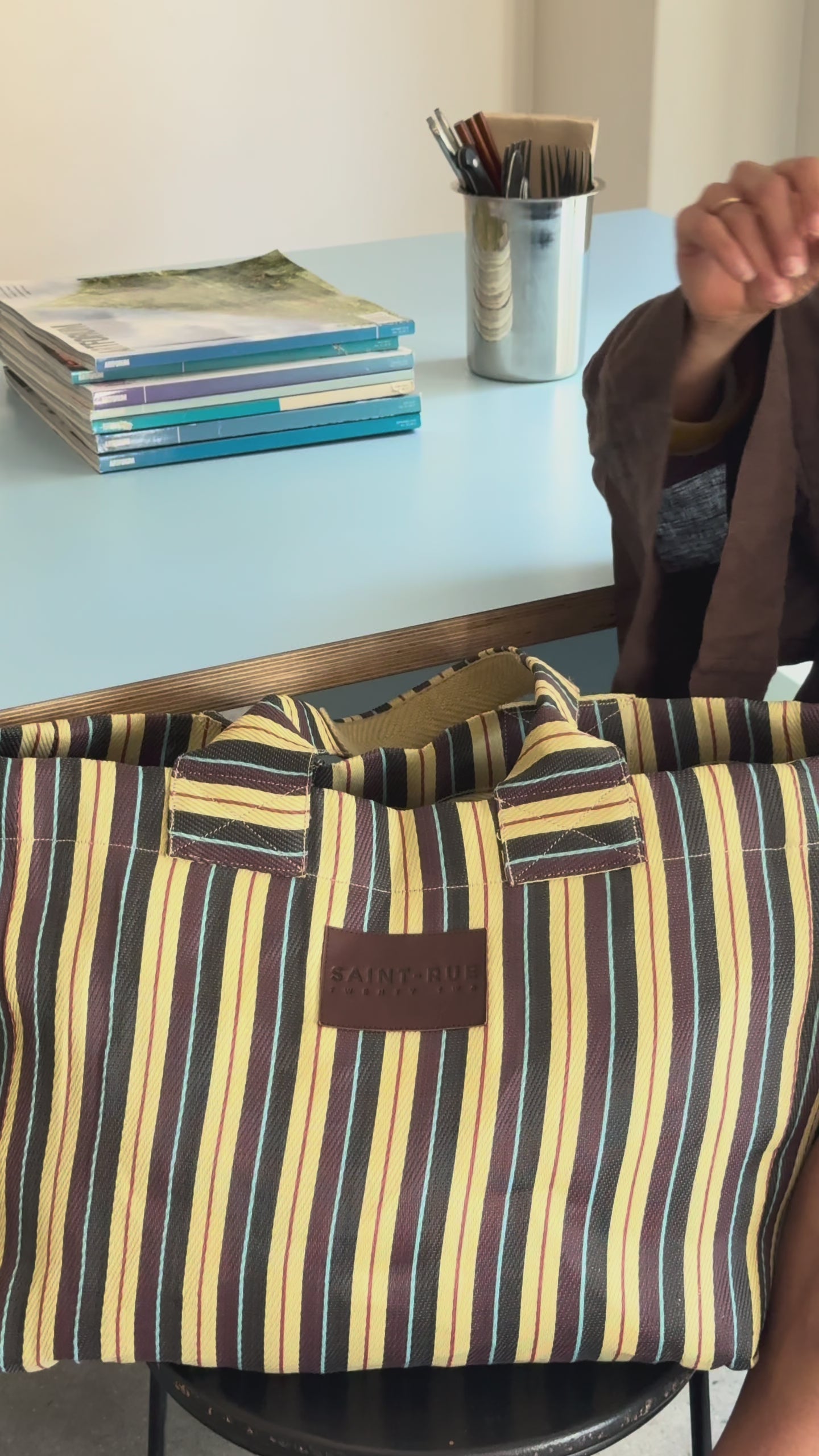 Girl with lady coco tote